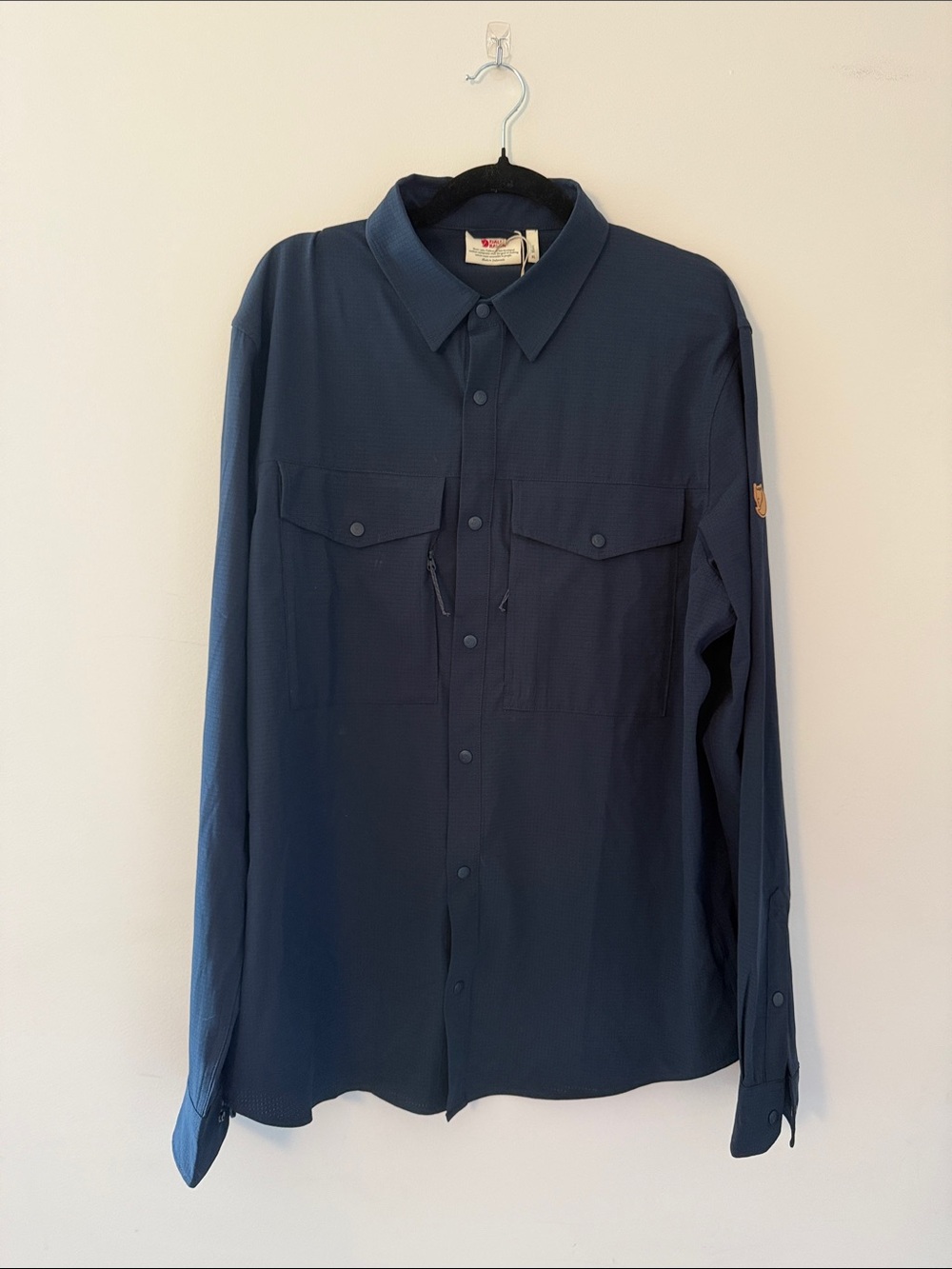 Fjallraven Navy Long-Sleeve Casual Button-Down Shirt